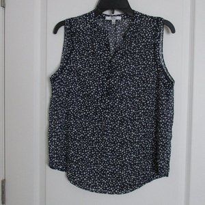 sheer spotted peasant top
